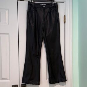 Zara Pleather Flare Pants Size 10
